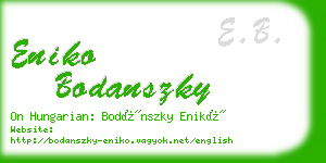 eniko bodanszky business card